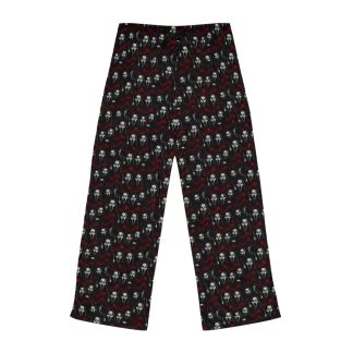 Women's pajama pants featuring an all-over Ghostface print from the "Scream" horror franchise. The pants are made from soft, lightweight polyester jersey fabric, with a relaxed fit, back elastic waistband, and a drawstring tie for comfort. Perfect for lounging or enjoying a scary movie marathon, these pants offer a spooky yet stylish vibe for Halloween lovers and horror fans.