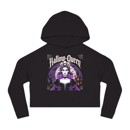 Crown Yourself: The Reign of the Hallow-Queen Begins! - Cropped Hooded Sweatshirt