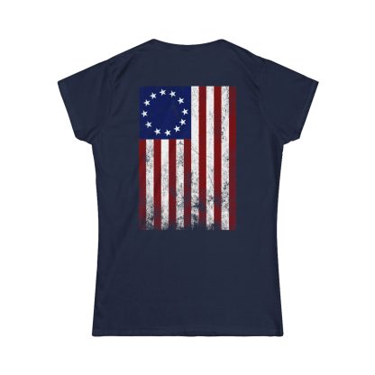 Betsy Ross Flag Women's Softstyle Tee - Image 11