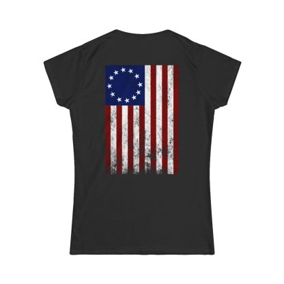 Betsy Ross Flag Women's Softstyle Tee - Image 8