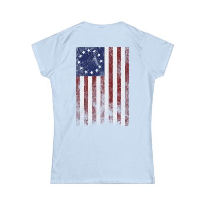 Betsy Ross Flag Women's Softstyle Tee - Image 5