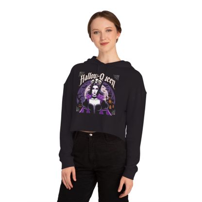 Crown Yourself: The Reign of the Hallow-Queen Begins! - Cropped Hooded Sweatshirt - Image 3