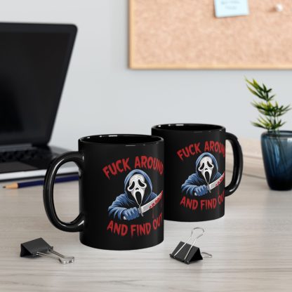 Spooky Mornings: Sip, Sip, Scream! - Black Mug - Image 3