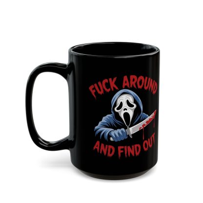 Spooky Mornings: Sip, Sip, Scream! - Black Mug - Image 5