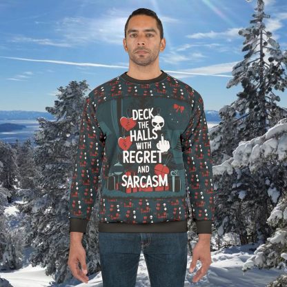 Jingle All the Way to Bad Decisions Ugly Sweatshirt - Image 3