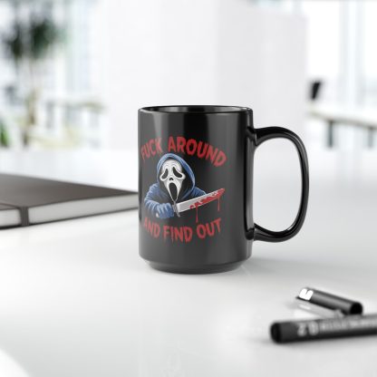 Spooky Mornings: Sip, Sip, Scream! - Black Mug - Image 6