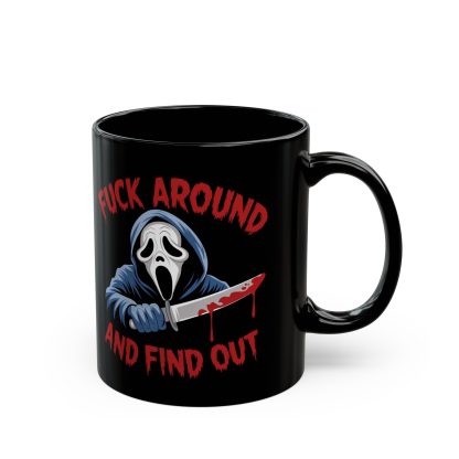 Spooky Mornings: Sip, Sip, Scream! - Black Mug