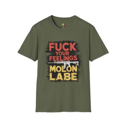 Stand Tall, Speak Loud: The 'Fuck Your Feelings – Molon Labe Unisex Tee - Image 9