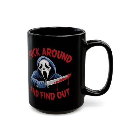 Spooky Mornings: Sip, Sip, Scream! - Black Mug - Image 4