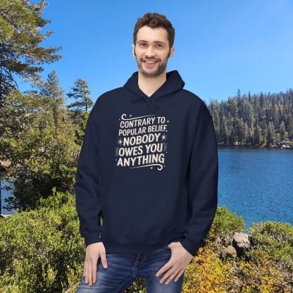 Nobody Owes You Anything Softstyle Fleece Hoodie - Image 12