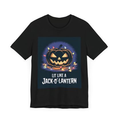 Lit Like a Jack-o-Lantern - Jersey Tee - Image 3