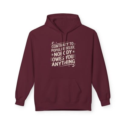 Nobody Owes You Anything Softstyle Fleece Hoodie - Image 4