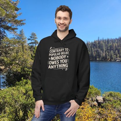 Nobody Owes You Anything Softstyle Fleece Hoodie - Image 9