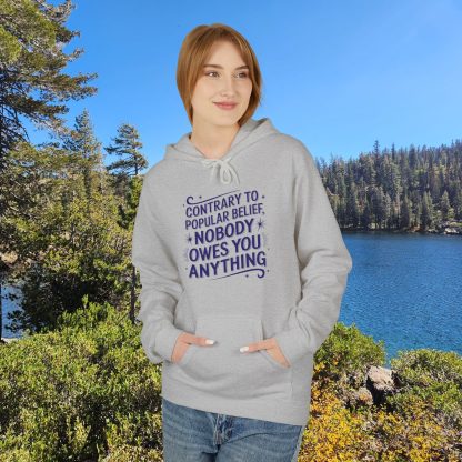 Nobody Owes You Anything Softstyle Fleece Hoodie - Image 2