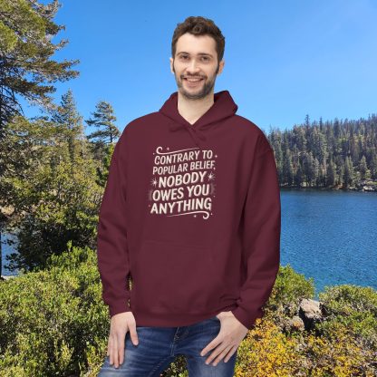 Nobody Owes You Anything Softstyle Fleece Hoodie - Image 6