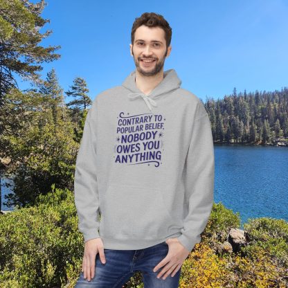 Nobody Owes You Anything Softstyle Fleece Hoodie - Image 3