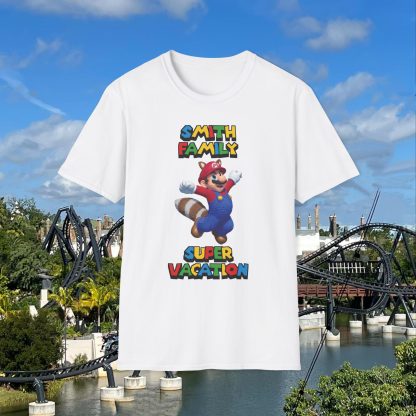 Customizable Family Vacation T-Shirt; Super Adventure Awaits!