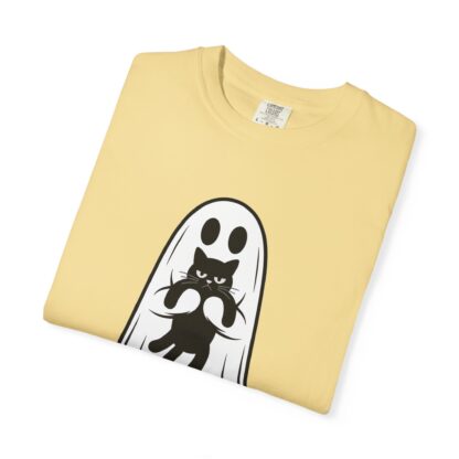 Ghost and Black Cat T-Shirt, Comfort Colors Tee, Perfect for Halloween and Cat Lovers and Anyone Who Loves to Show Off their Cute Kitty - Image 11