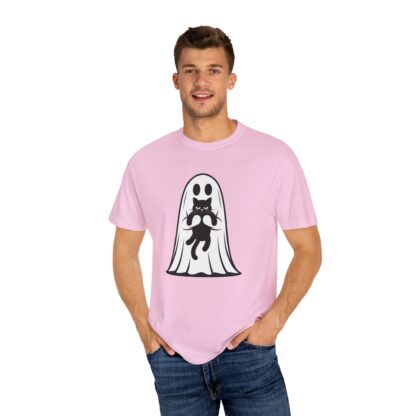 Ghost and Black Cat T-Shirt, Comfort Colors Tee, Perfect for Halloween and Cat Lovers and Anyone Who Loves to Show Off their Cute Kitty - Image 32