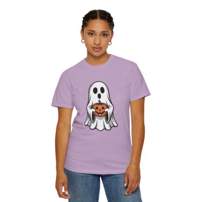 Ghost and Jack-O-Lantern Comfort Colors T-Shirt, Perfect for Teachers, Halloween Lovers, Parents of Little Ghosts and Ghouls Trick or Treat - Image 9