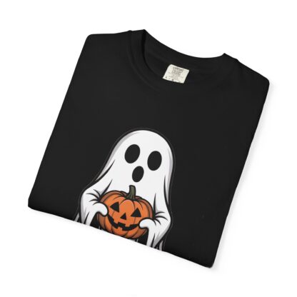 Ghost and Jack-O-Lantern Comfort Colors T-Shirt, Perfect for Teachers, Halloween Lovers, Parents of Little Ghosts and Ghouls Trick or Treat - Image 4