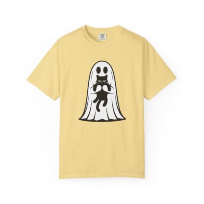 Ghost and Black Cat T-Shirt, Comfort Colors Tee, Perfect for Halloween and Cat Lovers and Anyone Who Loves to Show Off their Cute Kitty - Image 10