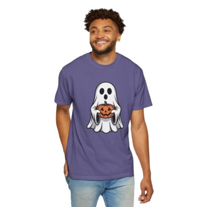 Ghost and Jack-O-Lantern Comfort Colors T-Shirt, Perfect for Teachers, Halloween Lovers, Parents of Little Ghosts and Ghouls Trick or Treat - Image 18