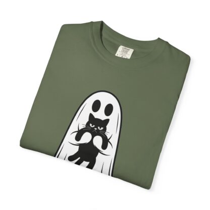 Ghost and Black Cat T-Shirt, Comfort Colors Tee, Perfect for Halloween and Cat Lovers and Anyone Who Loves to Show Off their Cute Kitty - Image 15