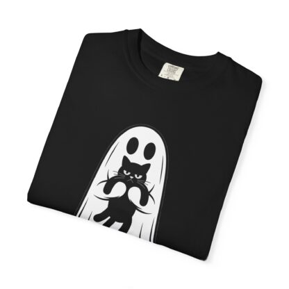 Ghost and Black Cat T-Shirt, Comfort Colors Tee, Perfect for Halloween and Cat Lovers and Anyone Who Loves to Show Off their Cute Kitty - Image 19