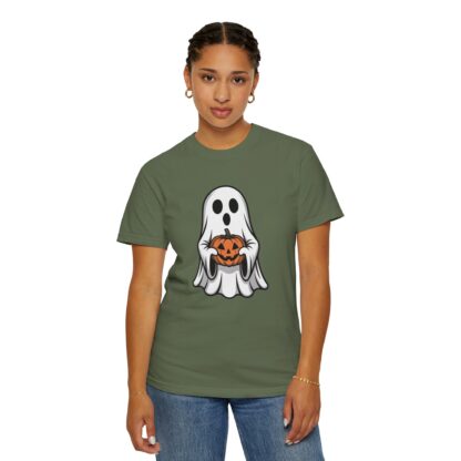 Ghost and Jack-O-Lantern Comfort Colors T-Shirt, Perfect for Teachers, Halloween Lovers, Parents of Little Ghosts and Ghouls Trick or Treat - Image 13