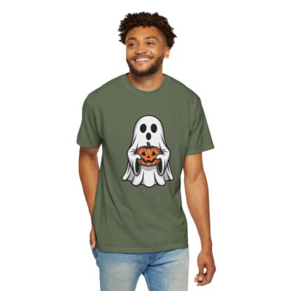 Ghost and Jack-O-Lantern Comfort Colors T-Shirt, Perfect for Teachers, Halloween Lovers, Parents of Little Ghosts and Ghouls Trick or Treat - Image 14
