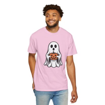 Ghost and Jack-O-Lantern Comfort Colors T-Shirt, Perfect for Teachers, Halloween Lovers, Parents of Little Ghosts and Ghouls Trick or Treat - Image 6
