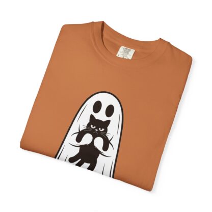Ghost and Black Cat T-Shirt, Comfort Colors Tee, Perfect for Halloween and Cat Lovers and Anyone Who Loves to Show Off their Cute Kitty - Image 7
