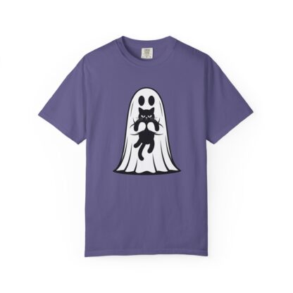 Ghost and Black Cat T-Shirt, Comfort Colors Tee, Perfect for Halloween and Cat Lovers and Anyone Who Loves to Show Off their Cute Kitty - Image 22