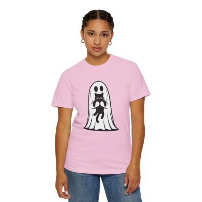 Ghost and Black Cat T-Shirt, Comfort Colors Tee, Perfect for Halloween and Cat Lovers and Anyone Who Loves to Show Off their Cute Kitty - Image 33
