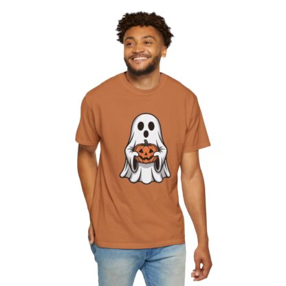 Ghost and Jack-O-Lantern Comfort Colors T-Shirt, Perfect for Teachers, Halloween Lovers, Parents of Little Ghosts and Ghouls Trick or Treat - Image 22