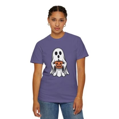 Ghost and Jack-O-Lantern Comfort Colors T-Shirt, Perfect for Teachers, Halloween Lovers, Parents of Little Ghosts and Ghouls Trick or Treat - Image 17
