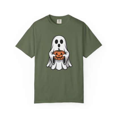 Ghost and Jack-O-Lantern Comfort Colors T-Shirt, Perfect for Teachers, Halloween Lovers, Parents of Little Ghosts and Ghouls Trick or Treat - Image 15