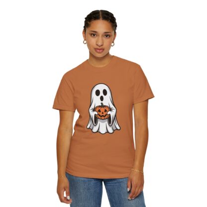 Ghost and Jack-O-Lantern Comfort Colors T-Shirt, Perfect for Teachers, Halloween Lovers, Parents of Little Ghosts and Ghouls Trick or Treat - Image 21