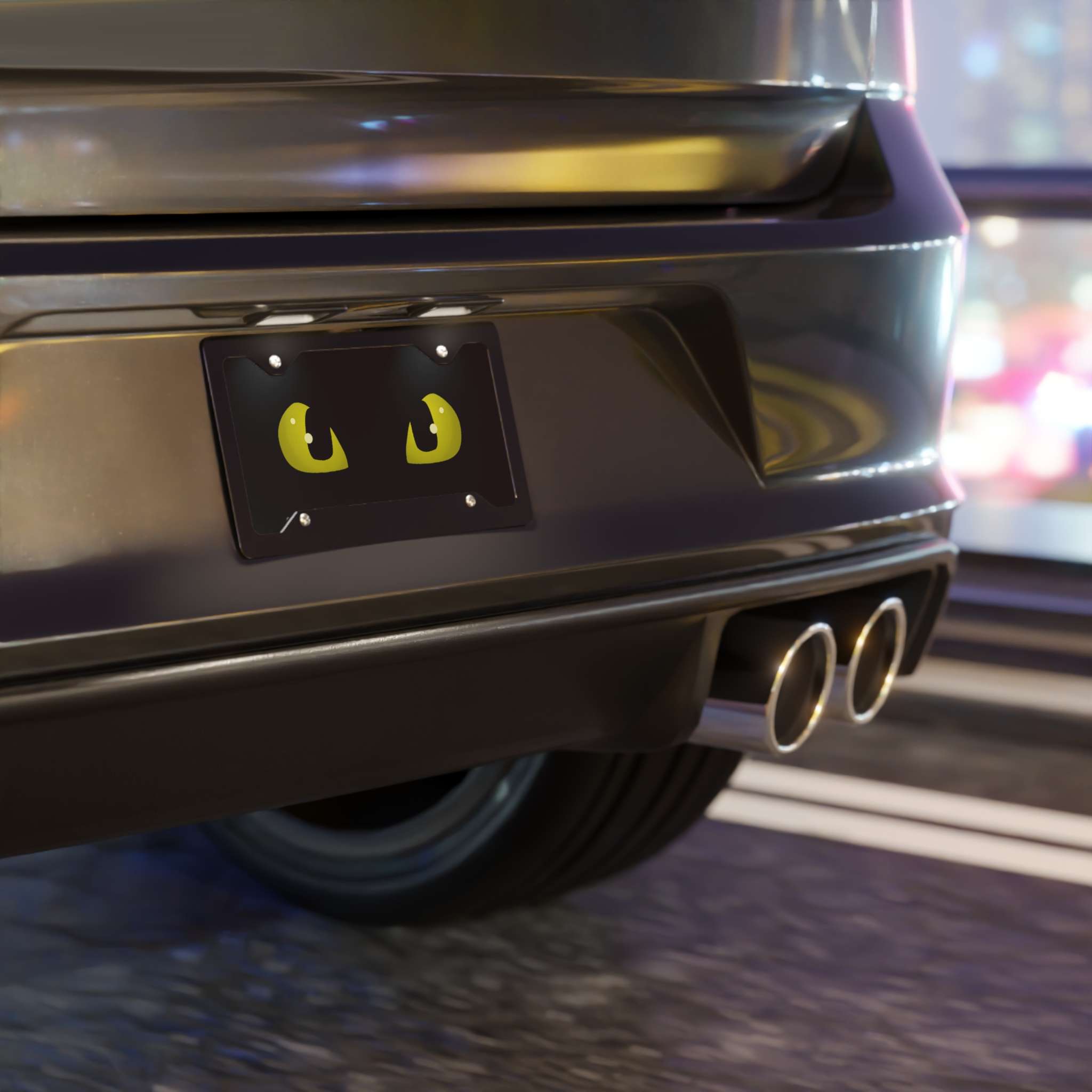 Yellow Dragon Eyes Vanity Plate, Command the Skies, A Must-Have for True Dragon Riders - Image 2